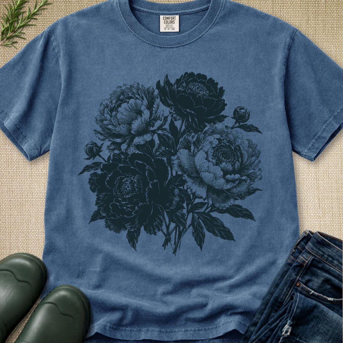 Peony Etching T-shirt
