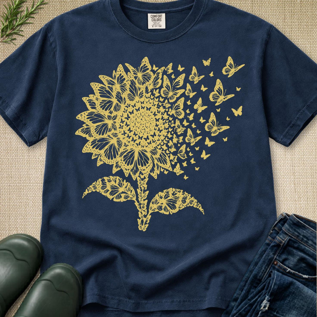 Butterfly Sunflower T-Shirt