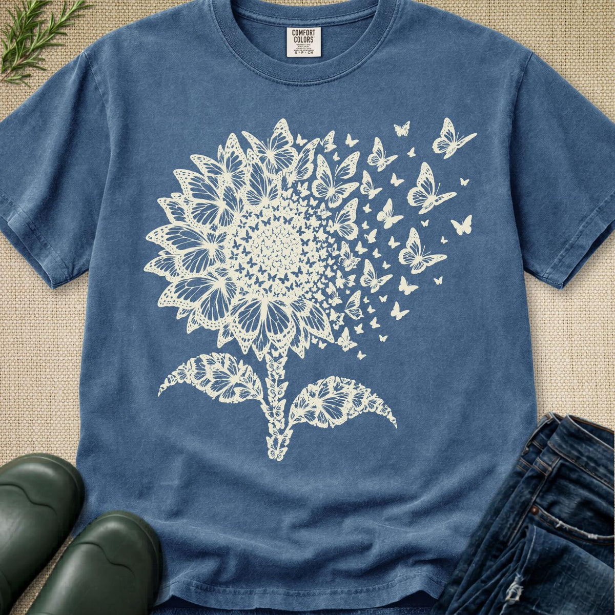 Butterfly Sunflower T-Shirt