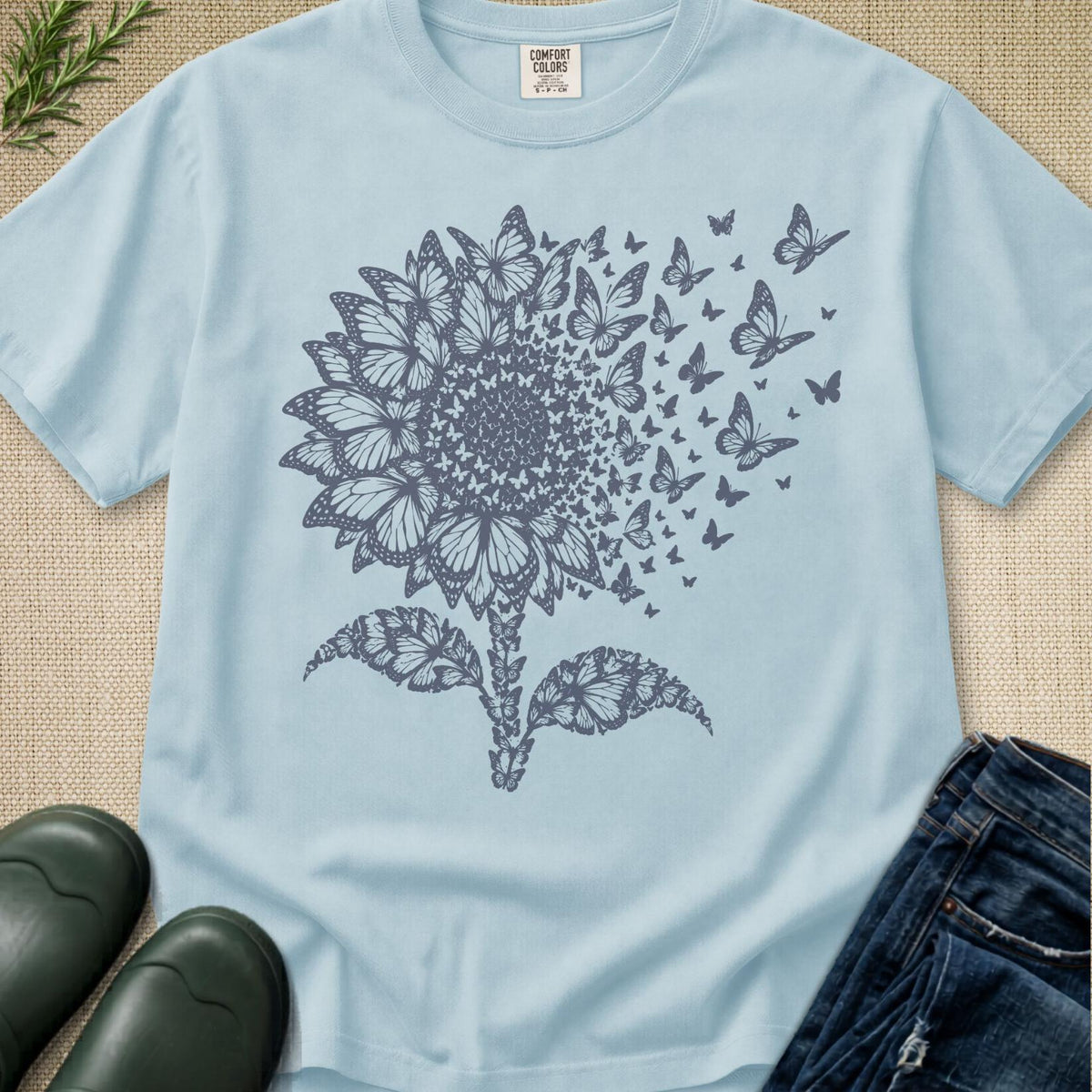 Butterfly Sunflower T-Shirt
