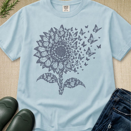 Butterfly Sunflower T-Shirt