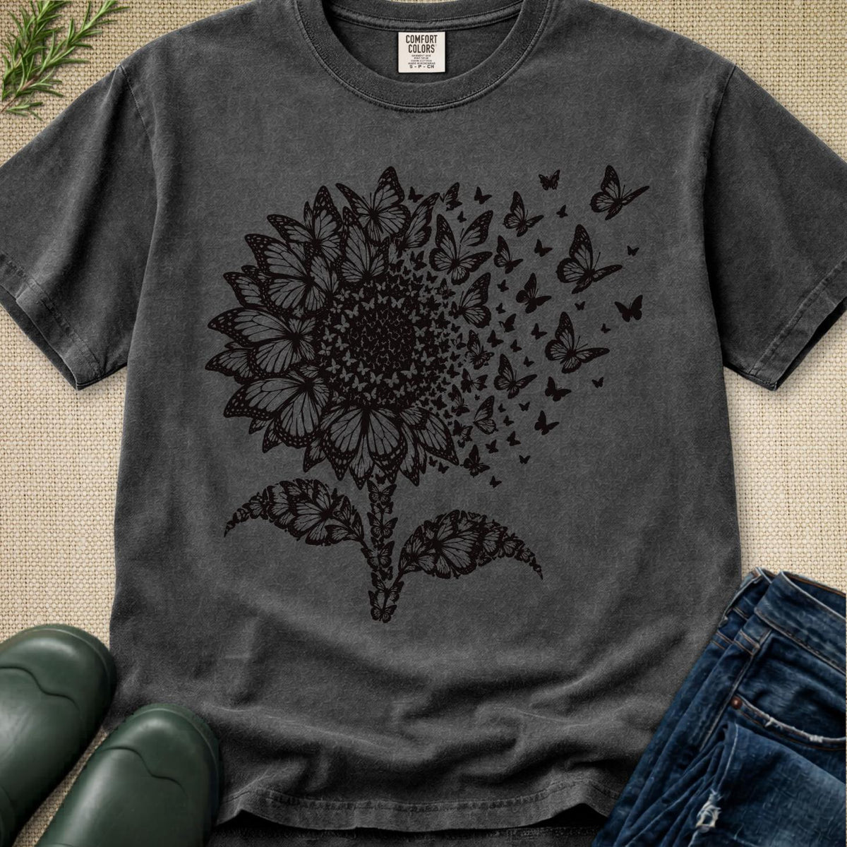 Butterfly Sunflower T-Shirt