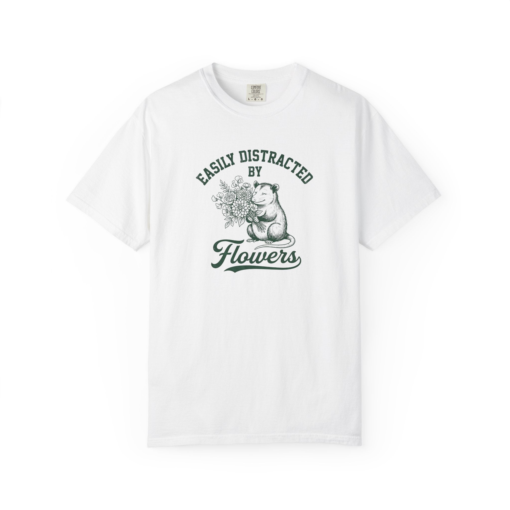 Easily Distracted by Flowers Possum T-Shirt