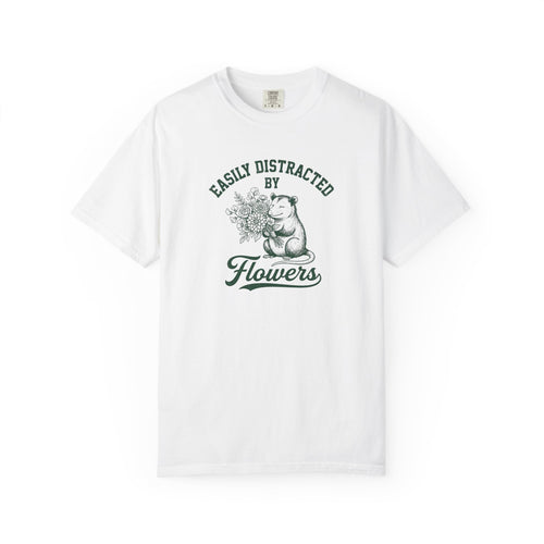 Easily Distracted by Flowers Possum T-Shirt