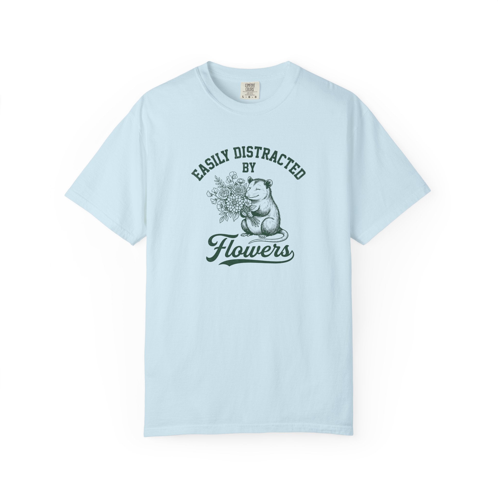 Easily Distracted by Flowers Possum T-Shirt