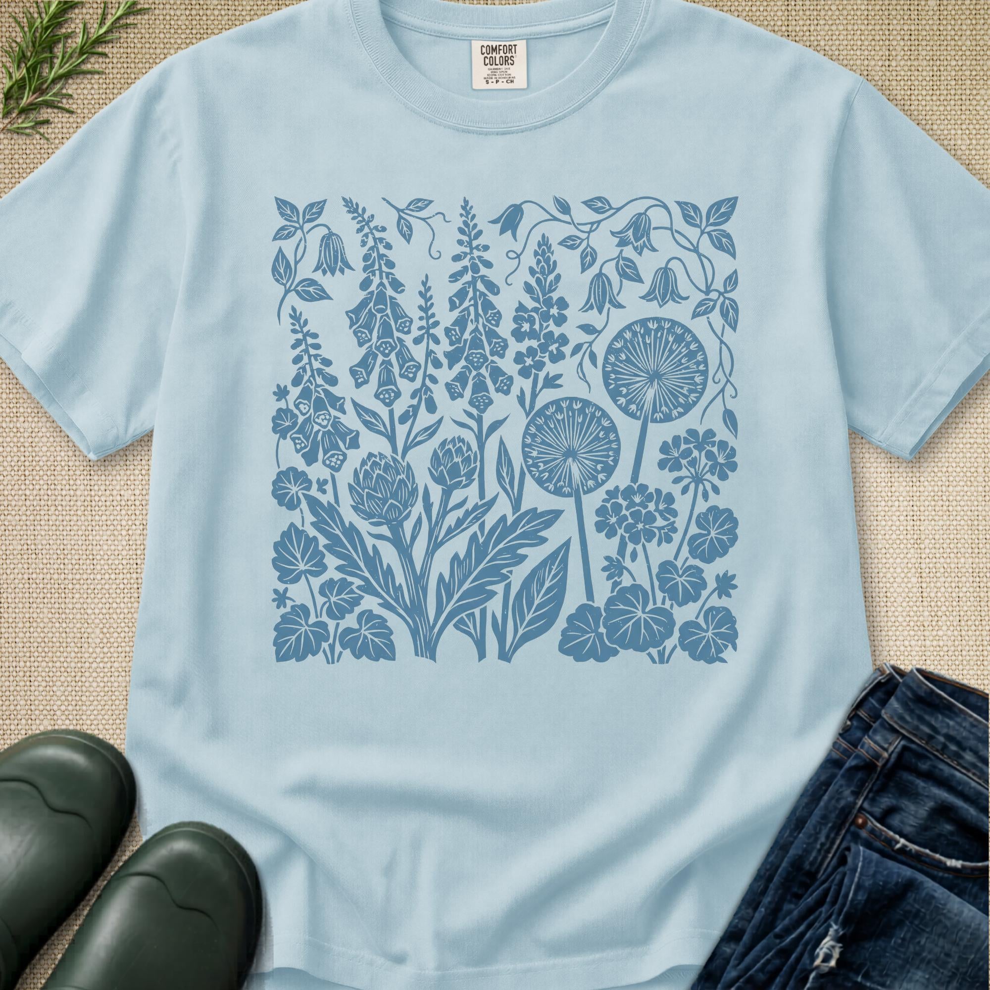 Cottage Garden Print T-Shirt