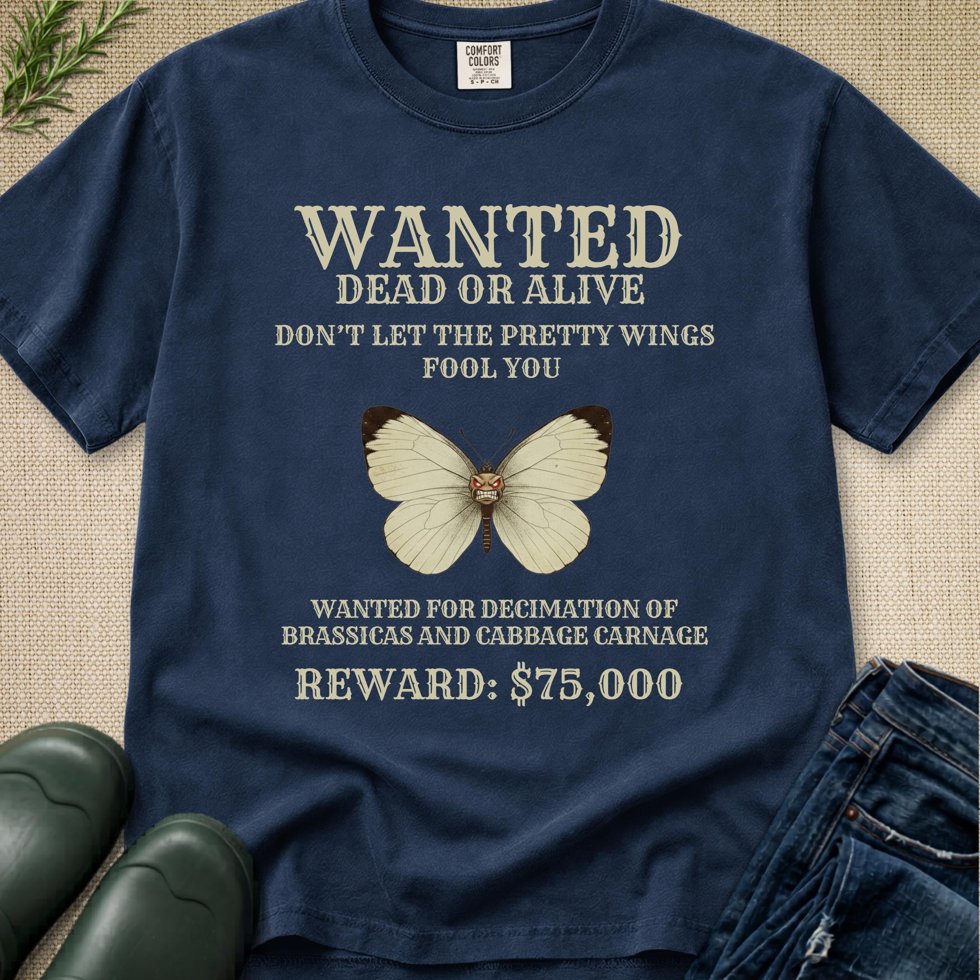 Wanted for crimes against cabbages T-Shirt