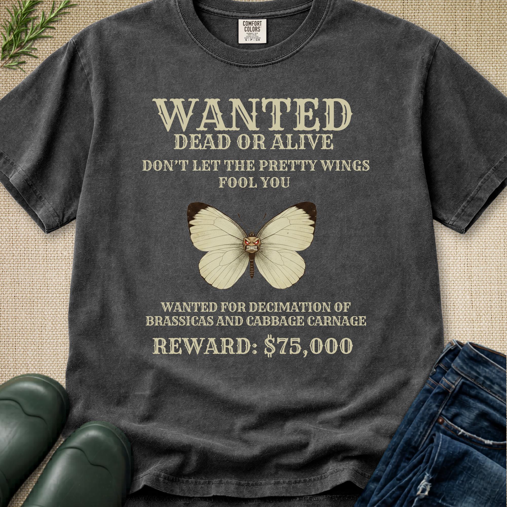 Wanted for crimes against cabbages T-Shirt